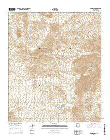 Putnam Wash Arizona Current topographic map, 1:24000 scale, 7.5 X 7.5 Minute, Year 2014