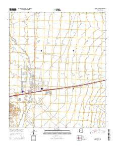 Quartzsite Arizona Current topographic map, 1:24000 scale, 7.5 X 7.5 Minute, Year 2014