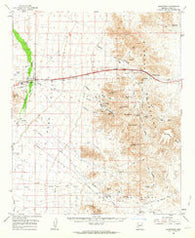 Quartzsite Arizona Historical topographic map, 1:62500 scale, 15 X 15 Minute, Year 1962