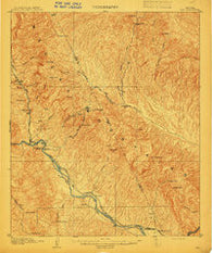 Ray Arizona Historical topographic map, 1:62500 scale, 15 X 15 Minute, Year 1910
