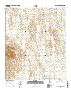 Red Bluff Mountain East Arizona Current topographic map, 1:24000 scale, 7.5 X 7.5 Minute, Year 2014