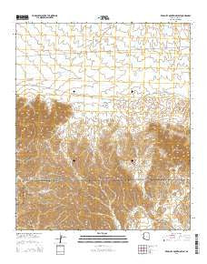 Red Bluff Mountain West Arizona Current topographic map, 1:24000 scale, 7.5 X 7.5 Minute, Year 2014