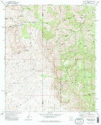 Rhodes Peak Arizona Historical topographic map, 1:24000 scale, 7.5 X 7.5 Minute, Year 1972
