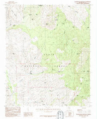 Rockinstraw Mountain Arizona Historical topographic map, 1:24000 scale, 7.5 X 7.5 Minute, Year 1986