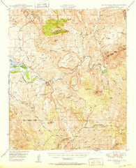 Rockinstraw Mtn Arizona Historical topographic map, 1:62500 scale, 15 X 15 Minute, Year 1950