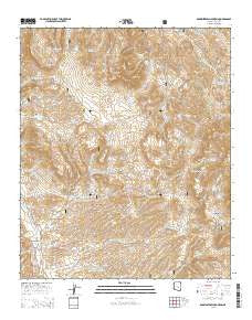 Rockinstraw Mountain Arizona Current topographic map, 1:24000 scale, 7.5 X 7.5 Minute, Year 2014
