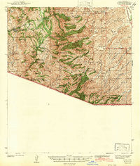 Ruby Arizona Historical topographic map, 1:62500 scale, 15 X 15 Minute, Year 1942