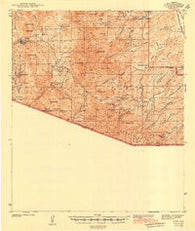 Ruby Arizona Historical topographic map, 1:62500 scale, 15 X 15 Minute, Year 1942