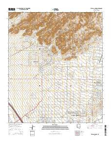 Ruelas Canyon Arizona Current topographic map, 1:24000 scale, 7.5 X 7.5 Minute, Year 2014