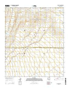 Ryan Draw Arizona Current topographic map, 1:24000 scale, 7.5 X 7.5 Minute, Year 2014