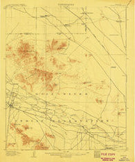 Sacaton Arizona Historical topographic map, 1:62500 scale, 15 X 15 Minute, Year 1907