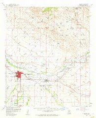 Safford Arizona Historical topographic map, 1:62500 scale, 15 X 15 Minute, Year 1960