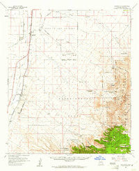 Sahuarita Arizona Historical topographic map, 1:62500 scale, 15 X 15 Minute, Year 1958
