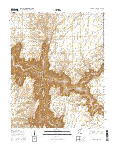 Salt Trail Canyon Arizona Current topographic map, 1:24000 scale, 7.5 X 7.5 Minute, Year 2014