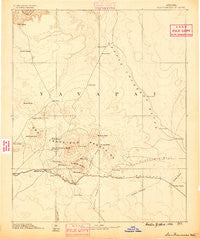 San Francisco Mtns Arizona Historical topographic map, 1:250000 scale, 1 X 1 Degree, Year 1886