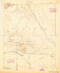 San Francisco Mtns Arizona Historical topographic map, 1:250000 scale, 1 X 1 Degree, Year 1894