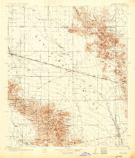 San Simon Arizona Historical topographic map, 1:125000 scale, 30 X 30 Minute, Year 1917