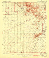 San Xavier Mission Arizona Historical topographic map, 1:62500 scale, 15 X 15 Minute, Year 1943
