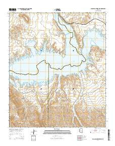 San Carlos Reservoir Arizona Current topographic map, 1:24000 scale, 7.5 X 7.5 Minute, Year 2014