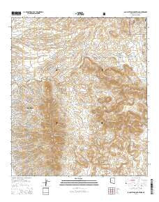 San Cayetano Mountains Arizona Current topographic map, 1:24000 scale, 7.5 X 7.5 Minute, Year 2014