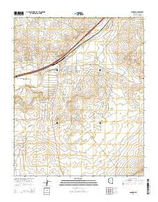 Sanders Arizona Current topographic map, 1:24000 scale, 7.5 X 7.5 Minute, Year 2014
