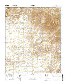 Sawbuck Mountain Arizona Current topographic map, 1:24000 scale, 7.5 X 7.5 Minute, Year 2014