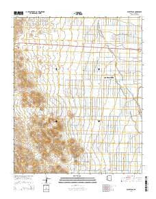 Secret Pass Arizona Current topographic map, 1:24000 scale, 7.5 X 7.5 Minute, Year 2014