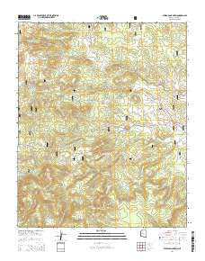 Seepage Mountain Arizona Current topographic map, 1:24000 scale, 7.5 X 7.5 Minute, Year 2014