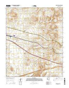 Seligman East Arizona Current topographic map, 1:24000 scale, 7.5 X 7.5 Minute, Year 2014