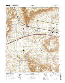 Seligman West Arizona Current topographic map, 1:24000 scale, 7.5 X 7.5 Minute, Year 2014