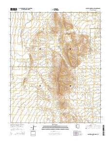 Senator Mountain NW Arizona Current topographic map, 1:24000 scale, 7.5 X 7.5 Minute, Year 2014