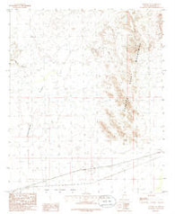 Sentinel NE Arizona Historical topographic map, 1:24000 scale, 7.5 X 7.5 Minute, Year 1986