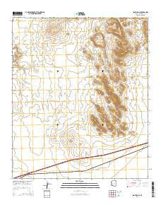Sentinel NE Arizona Current topographic map, 1:24000 scale, 7.5 X 7.5 Minute, Year 2014