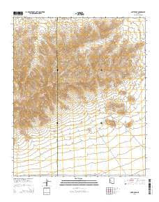 Smith Peak Arizona Current topographic map, 1:24000 scale, 7.5 X 7.5 Minute, Year 2014