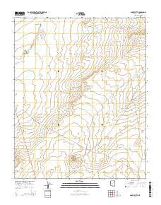 Snake Butte Arizona Current topographic map, 1:24000 scale, 7.5 X 7.5 Minute, Year 2014
