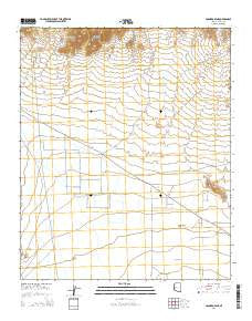Socorro Mine Arizona Current topographic map, 1:24000 scale, 7.5 X 7.5 Minute, Year 2014