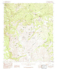 Sombrero Peak Arizona Historical topographic map, 1:24000 scale, 7.5 X 7.5 Minute, Year 1986