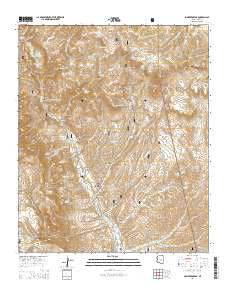 Sombrero Peak Arizona Current topographic map, 1:24000 scale, 7.5 X 7.5 Minute, Year 2014