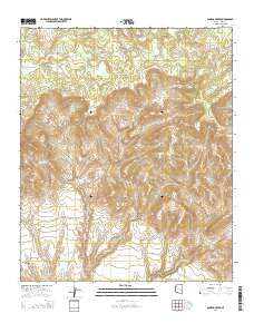 Sontag Creek Arizona Current topographic map, 1:24000 scale, 7.5 X 7.5 Minute, Year 2014