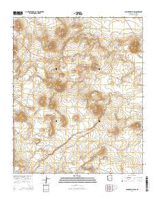 Springerville NW Arizona Current topographic map, 1:24000 scale, 7.5 X 7.5 Minute, Year 2014