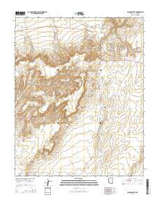 Square Butte Arizona Current topographic map, 1:24000 scale, 7.5 X 7.5 Minute, Year 2014