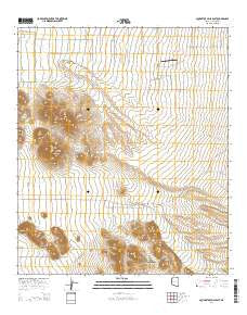 Squaretop Hills East Arizona Current topographic map, 1:24000 scale, 7.5 X 7.5 Minute, Year 2014
