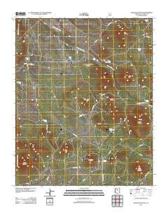Squaw Mountain Arizona Historical topographic map, 1:24000 scale, 7.5 X 7.5 Minute, Year 2012