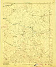 St Johns Arizona Historical topographic map, 1:250000 scale, 1 X 1 Degree, Year 1892