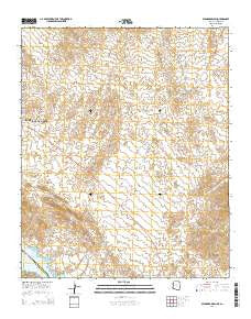 Standard Wash Arizona Current topographic map, 1:24000 scale, 7.5 X 7.5 Minute, Year 2014