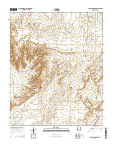 Standing Horse Mesa Arizona Current topographic map, 1:24000 scale, 7.5 X 7.5 Minute, Year 2014