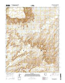 Steamboat Rock Arizona Current topographic map, 1:24000 scale, 7.5 X 7.5 Minute, Year 2014