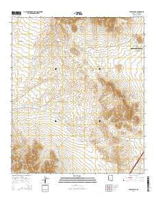Steele Hills Arizona Current topographic map, 1:24000 scale, 7.5 X 7.5 Minute, Year 2014