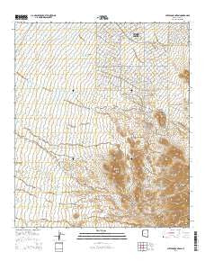 Stevens Mountain Arizona Current topographic map, 1:24000 scale, 7.5 X 7.5 Minute, Year 2014