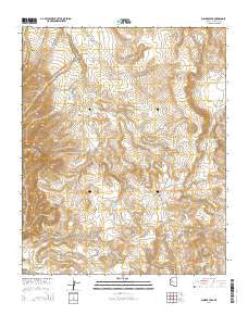 Sunrise Peak Arizona Current topographic map, 1:24000 scale, 7.5 X 7.5 Minute, Year 2014